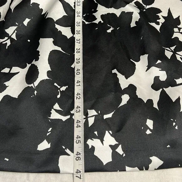 Ellen Tracy Size 12 Black Lace Floral Fit & Flare Midi Dress Formal Party - Picture 11 of 12